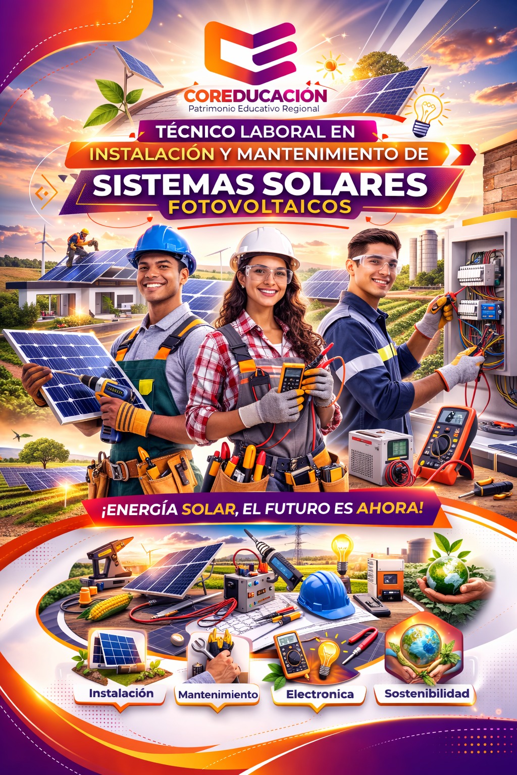 Técnico Laboral en Instalación y Mantenimiento de Sistemas Solares Fotovoltaicos