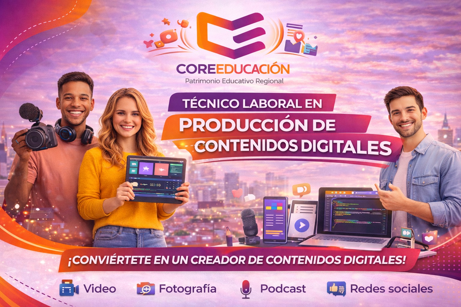 Técnico Laboral en Producción de Contenidos Digitales