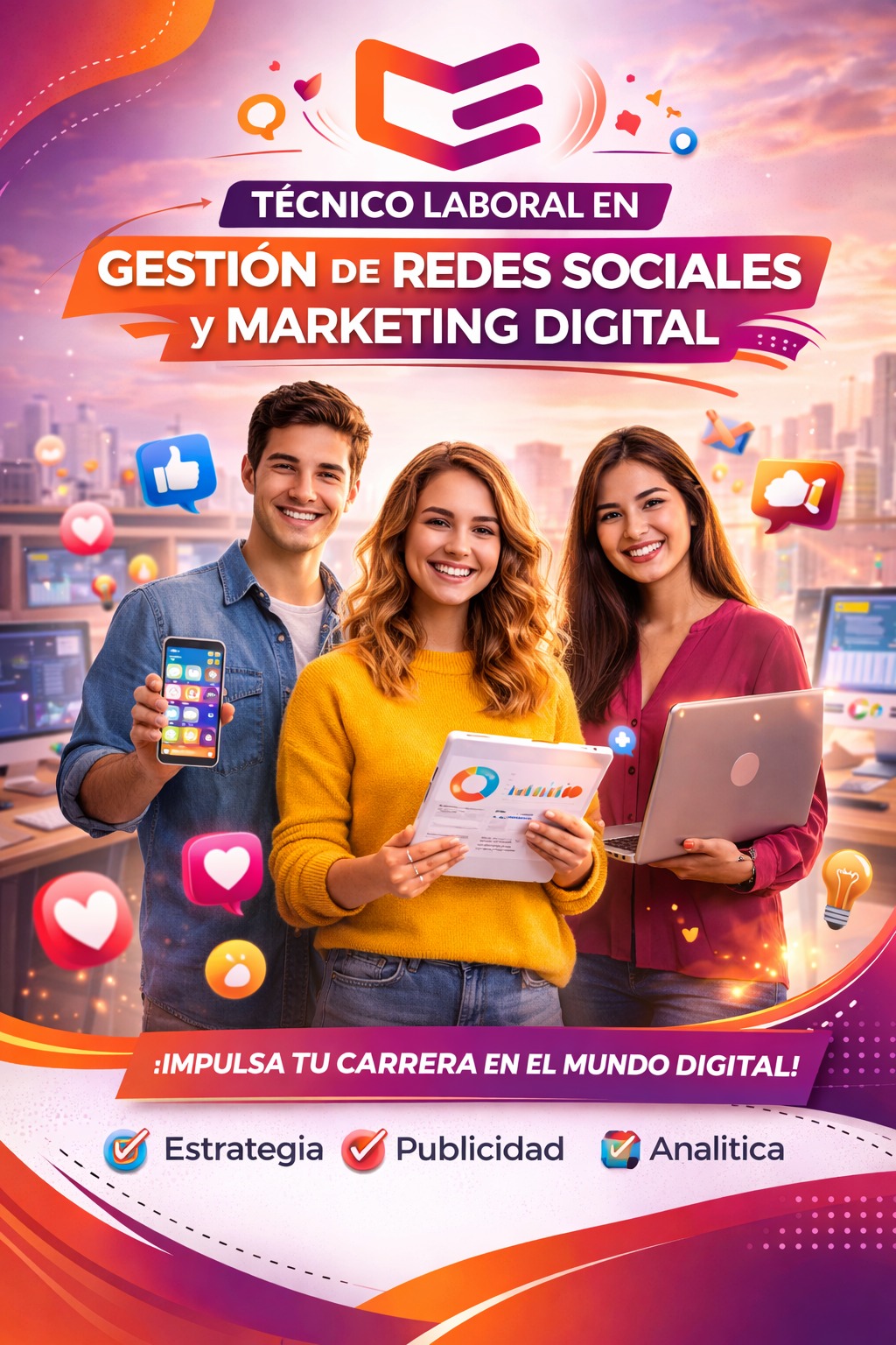 Técnico Laboral en Gestión de Redes Sociales y Marketing Digital
